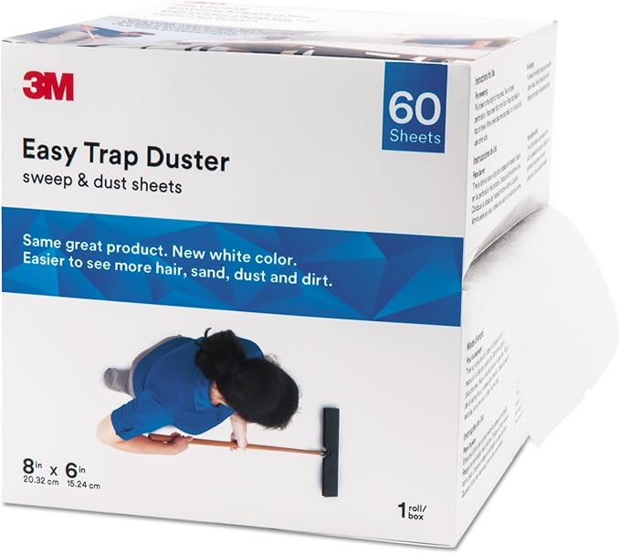 3M 59152W Easy Trap Duster 8-Inch X 30ft White 60 Sheets/Box