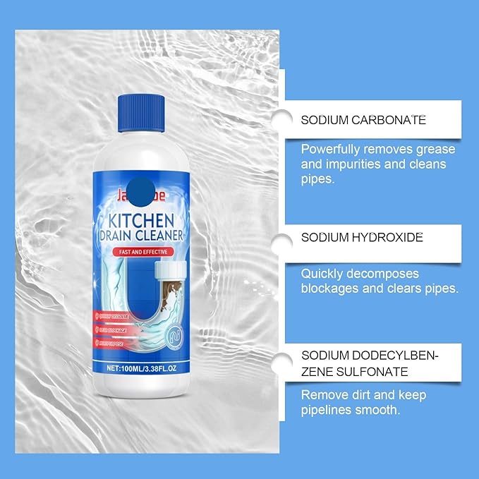 Kitchen Drain Unclogger - Dissolves Hair Grease &amp Grime Eliminates Odors Restores Drain Flow Instantly(3PCS)
