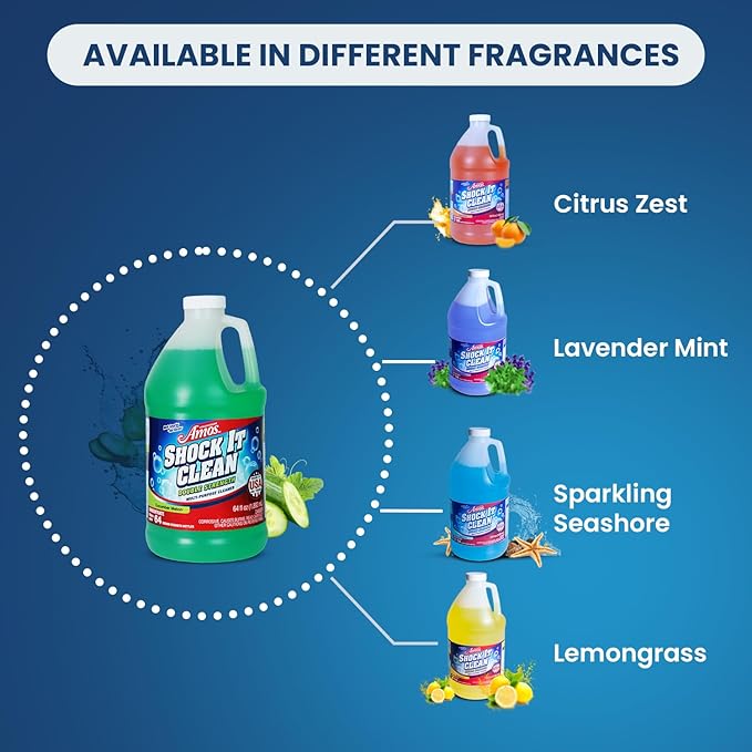 Professor Amos' Shock It Clean 64oz. All Purpose Concentrate Cleaner Make 128 Bottles Cucumber Melon