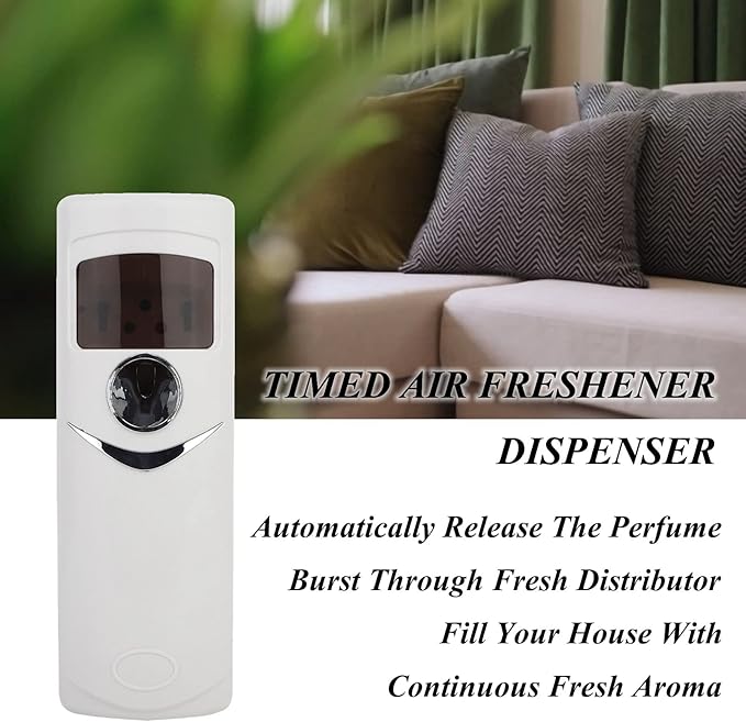 Air Fresher Dispenser Electric Dispenser Desktop 4 Time Settings Wall Mounted for Office Bedroom Home Livingroom