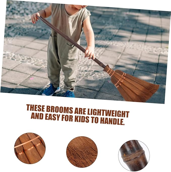 2pcs Mini Hand Broom Set Boys and Girls Cleaning Broom Natural Bristles for Boys and Girls Cleaning Tool Indoor Outdoor Use