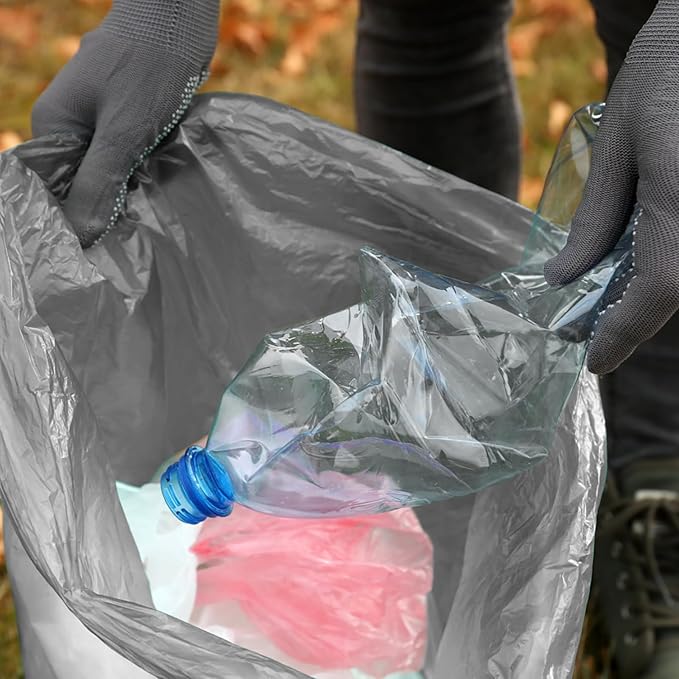 Rosebloom 18 Gallons Large Garbage Bags Large Trash Bags Gray 100 Counts