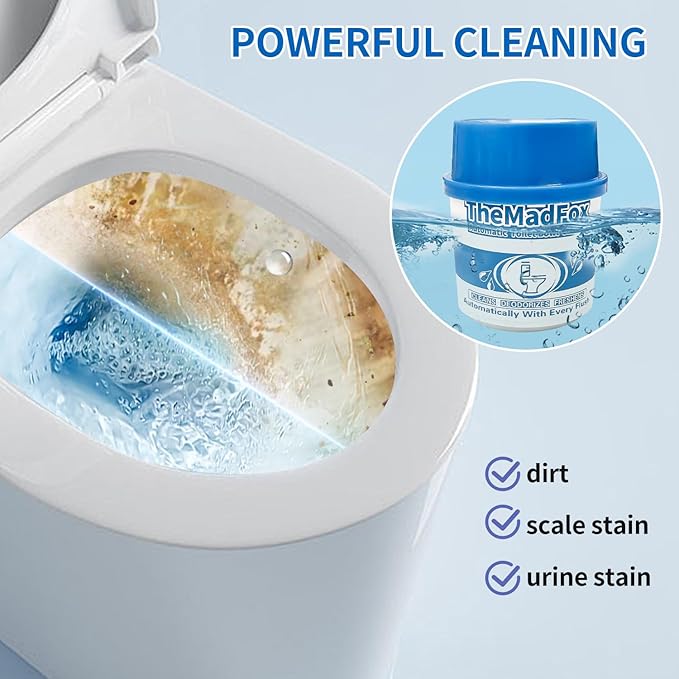 12 Pcs Enzyme Toilet Bowl Cleaner Bottle Automatic Self-Acting Toilet Tank Cleaner Enzyme-Powered Stain &amp Limescale Prevention Long-Lasting Deodorizer Safe for Plumbing &amp Septic Systems