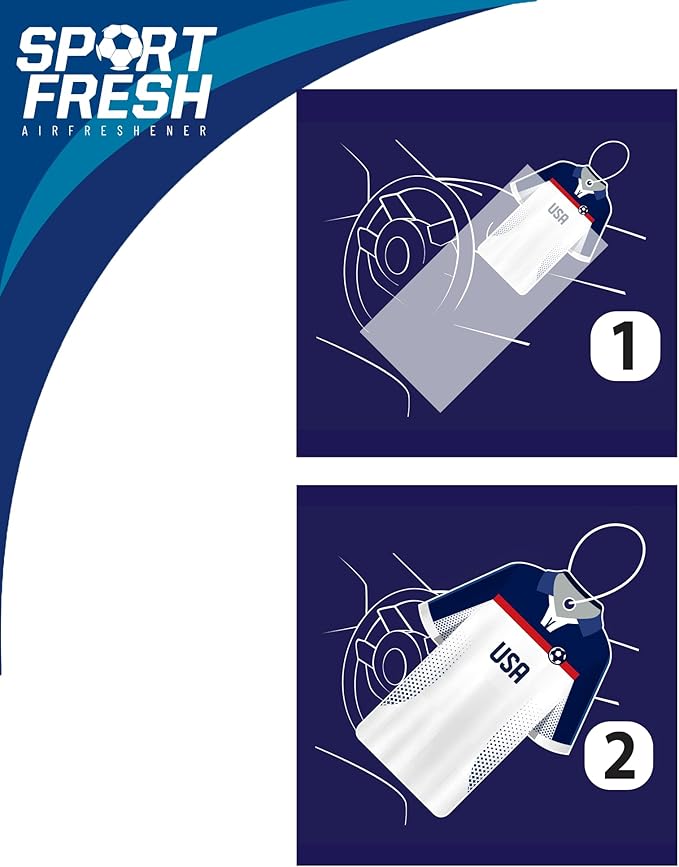 Car Air Freshener Assorted 12 Pack Fan Team Jersey USA|MEXICO|COLOMBIA|BRAZIL ARGENTINA|VENEZUELA Long- Lasting (Team USA Mix 3 Bubble Gum 3 New Car3 Vanilla Black3 Crystal Black)