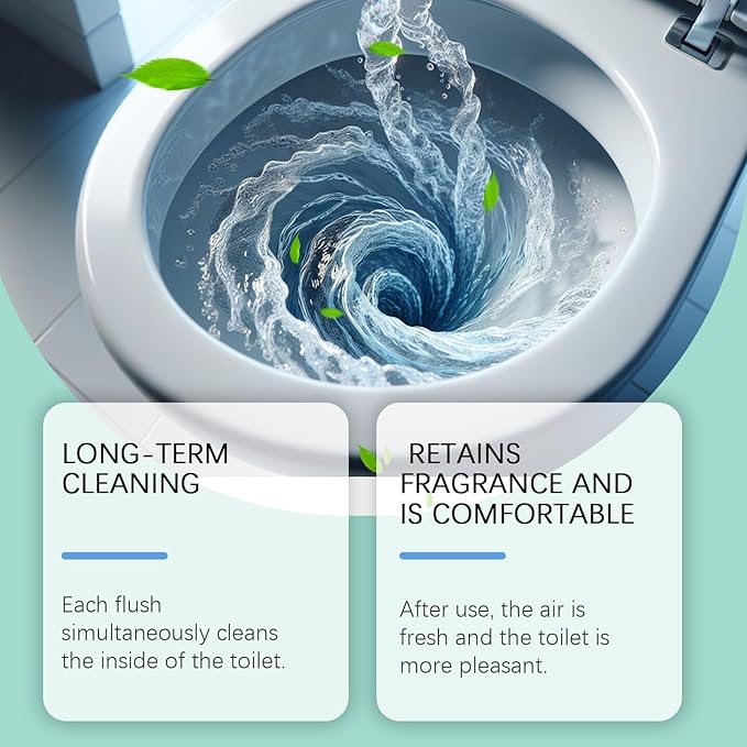 Toilet Cleaner Automatic Toilet Cleaner for Continuous Cleaning Long-Lasting No-Scrub Action – Helps Reduce Hard Water Stains &amp Odor in the Bowl