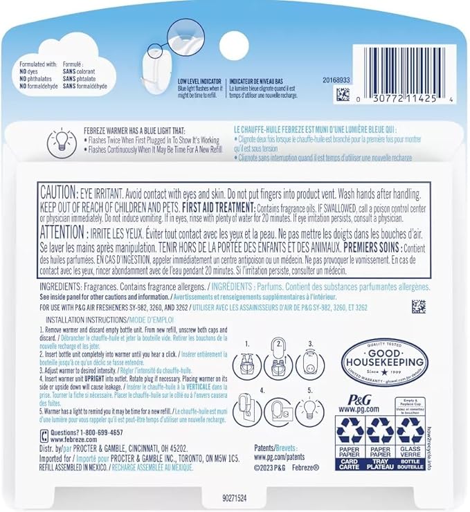 Generic Febreze Plug with Fade Defy Technology Air Freshener - Sweet Watermelon Vine - ((2) Count of 0.87 fl oz Refills) Clear