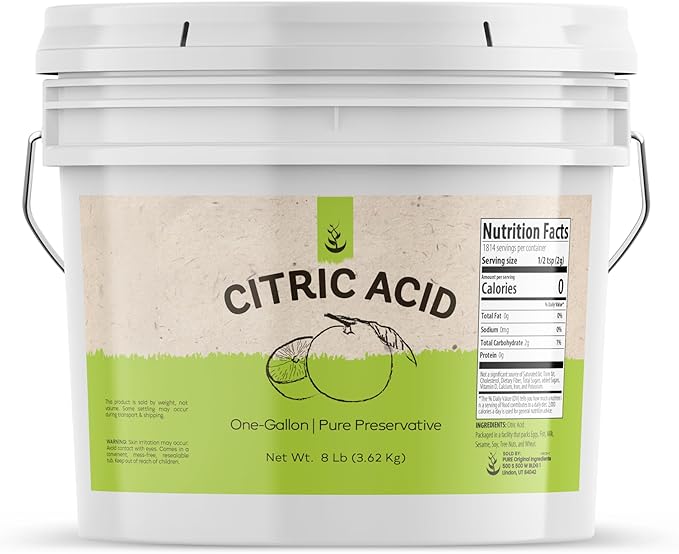 PURE ORIGINAL INGREDIENTS Citric Acid (1 Gallon) Pure &amp Undiluted All Purpose Cleaner Enhancer