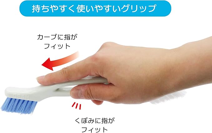 OHE Brush White Approx. Height 9.8 x 2.0 x 0.7 inches (25 x 5 x 1.7 cm) Quick Grout Brush Bath Cleaning