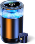 KOSHA Automobile Aroma Diffuser with Colorful Running Lights 3 Mode Settings 900mAh Essential Oil Display Non-Slip Lasts 2000 Refills Air Freshener for Car &amp Home (Secret Sea)