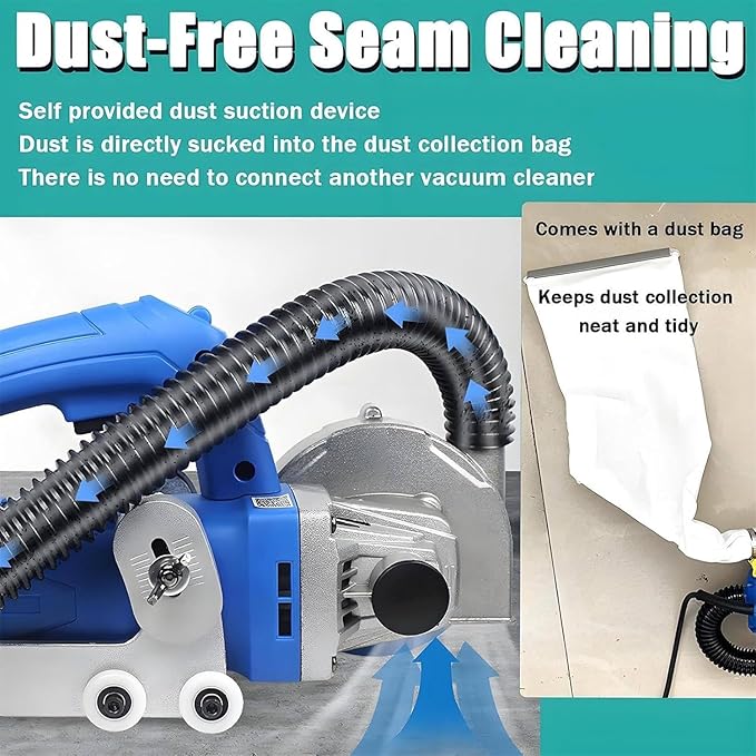 1200W Electric Tile Grout Remover Machine Ceramic Floor Cleaning Tile Joint Cleaner 3 Variable Speeds for Remove Old Grout and Cement for Ceramic Tile Repair