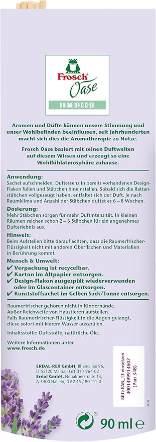 Frosch Oase Lavender Dream Room Freshener Refill Pack 90 ml