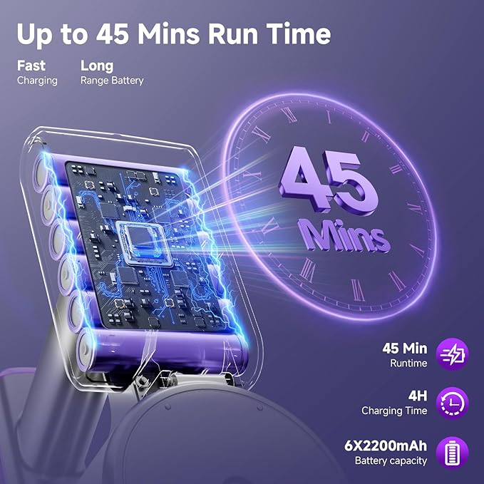 Cordless Vacuum Cleaner 38Kpa Vacuum Cleaners for Home 60Mins Lightweight Stick Vacuum with LED Display Anti-Tangle &amp Wall Mount  8 in 1 Lightweight Vacuum for Hard Floors Carpet Pet Hair Pur