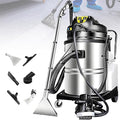 Carpet Cleaner Machine Deep Cleaner Commercial Carpet Cleaning Machine with Water Vacuuming Head&ampRound Brush Portable Wet Dry Curtain Fabric Dust Cleaner for Hotels Guest Houses 60L