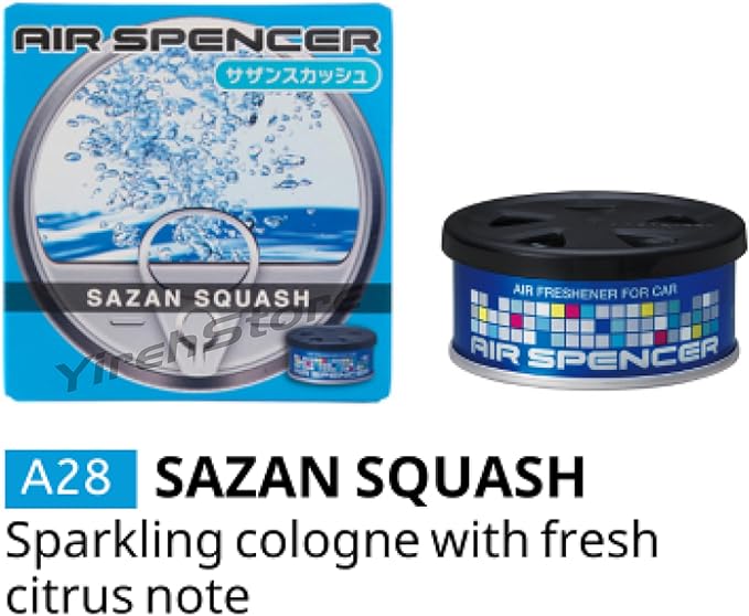 Air Spencer Cartridge Sazan Squash Scent Car Air Freshener Heavy Duty Last Long JDM Eikosha Japan (Pack of 5)
