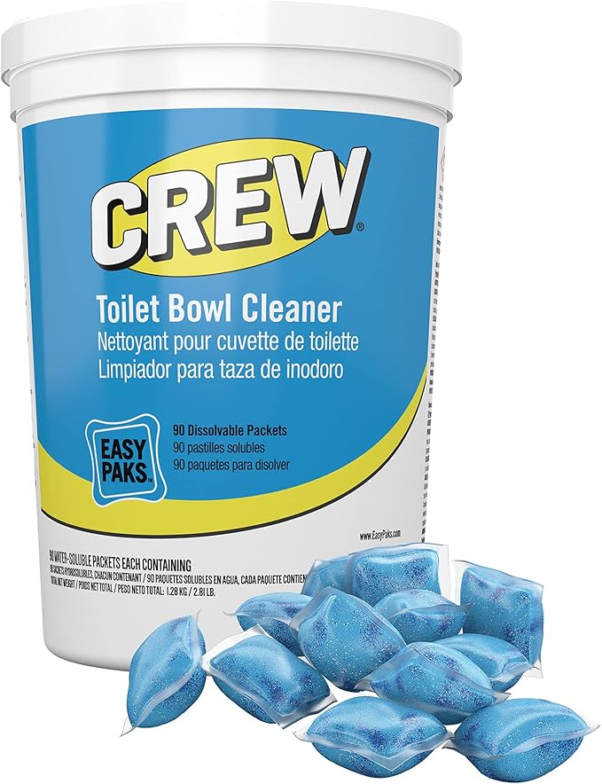 CREW CBD540731 Toilet Bowl Cleaner Easy Paks Packets Foam &amp Dissolve to Leave Toilet &amp Urinal Sparkling Clean Fresh Floral Scent Paks 90-Count