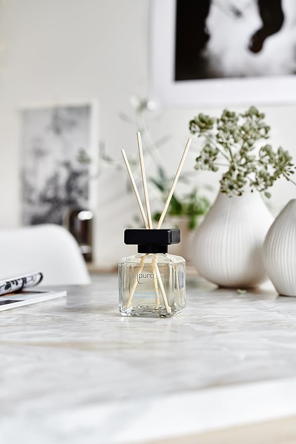 ipuro - Essentials Cotton Fields Room Fragrance 2 x 50 ml | Room Freshener with Star Anise Vanilla Flower &amp Geranium Rose Violet Cedar Wood Fragrance Aroma | Diffuser with Sticks | Air Freshen