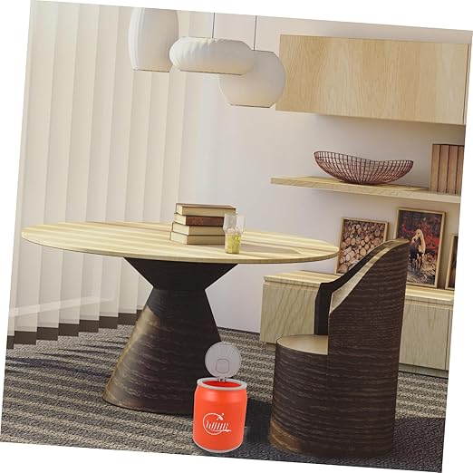 Zerodeko Soda Can Shaped Auto Trash Can Wastebasket Lid Kitchen Waste Bin Small Bathroom Bin for Home Decor