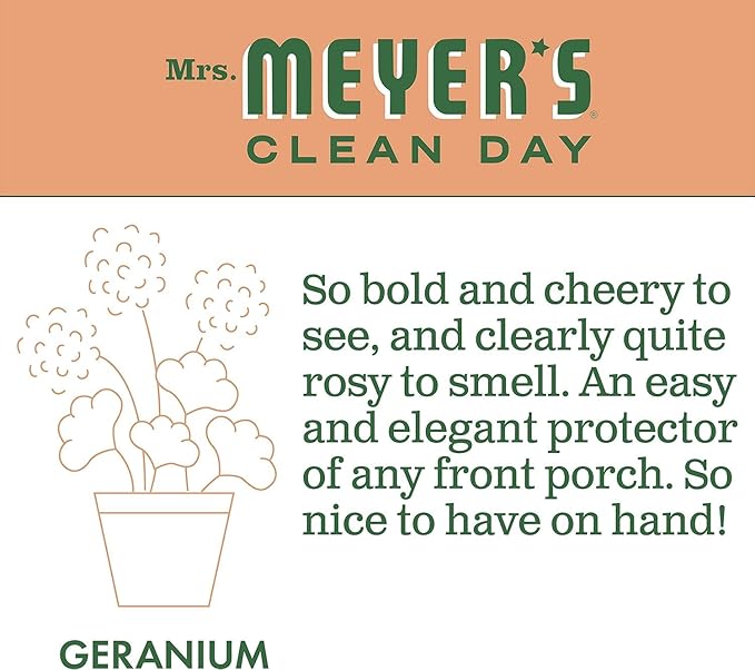 Mrs. MEYER'S Clean Day Multi-Surface Everyday Cleaner Geranium Scent (16 Fl Oz (Pack of 6))