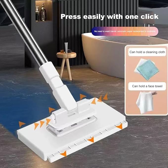 Snap Grip Mini Dry &amp Wet Mop for Multi-Surface with 5 Cloths