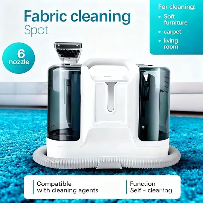 Portable Carpet Upholstery &amp Area Rug Cleaner12Kpa Power Suction with Versatile Tools for Pets Area Rugs