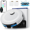 Lefant LiDAR Robot Vacuum and Mop 75-Day Self-Emptying 6000Pa Strong Suction Customized Cleaning Multi-Floor Mapping 130 Min Runtime 2.4G/5G WiFi/Alexa/APP/iWatch M2L Plus