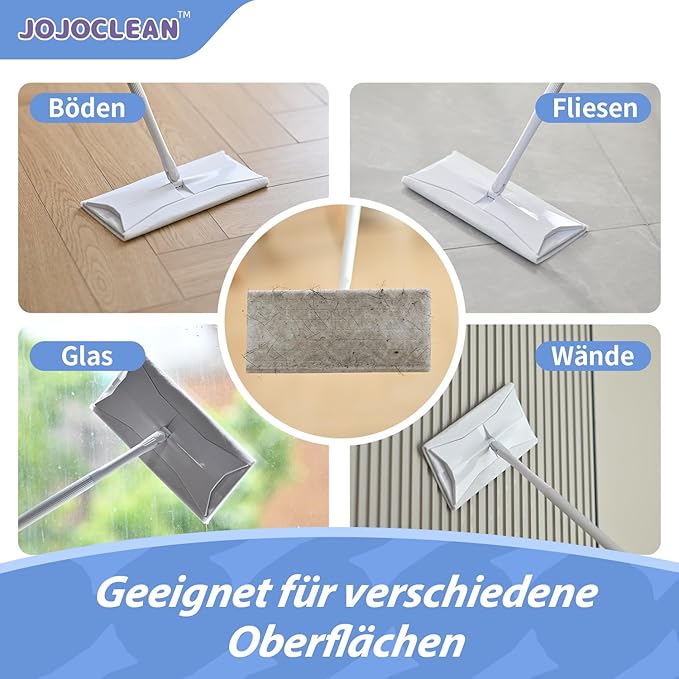 Sweeper 2-in-1 Dry + Wet Floor Mopping and Sweeping Kit Multi-Surface Kit for Floor Cleaning Kit Includes 1 Sweeper 14 Dry Sweeping Cloths 3 Wet Mopping Cloths