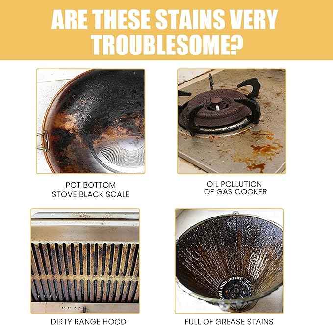 Stainless Steel Cleaning Paste - Remove Black Scales Rust &amp Grease Polish &amp Extend Cookware Life(2PCS)