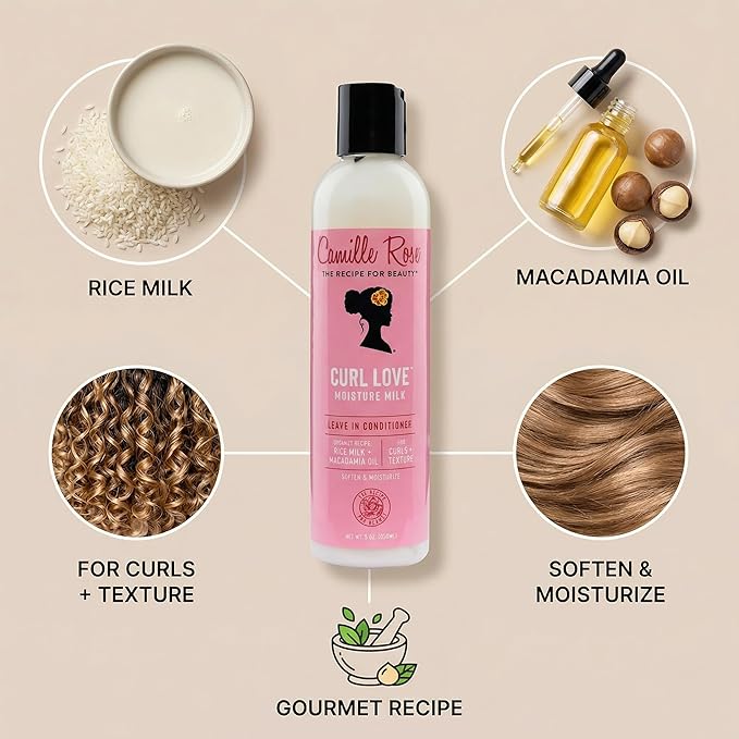 Camille Rose Conditioner Curl Msmlk – 8 OZ (Pack of 3) – All Purpose Cleaner for Multi-Surface Home Use – Deep Cleaning &amp Freshening Power – Original – Ready-to-Use Formula