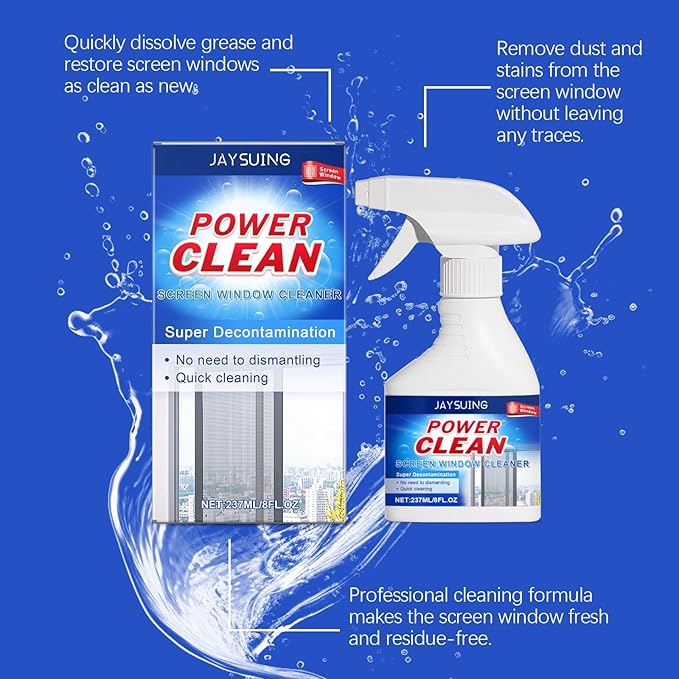 Screen Window Cleaner Heavy-Duty Dirt Remover For Security Mesh &amp Glass No-Dismantle Household Cleaning Solution(2PCS)