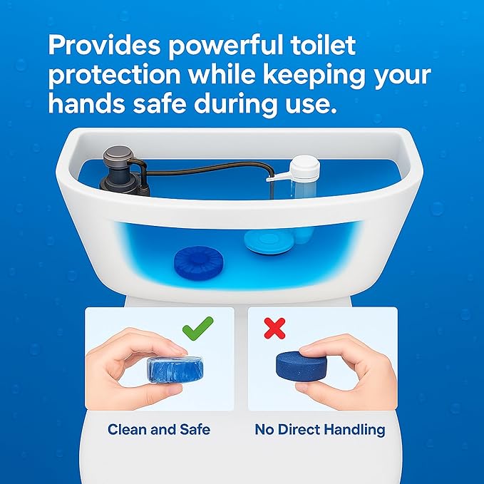 Automatic Toilet Bowl Cleaner Tablets Long-Lasting Blue Toilet Tank Freshener 30 Pack