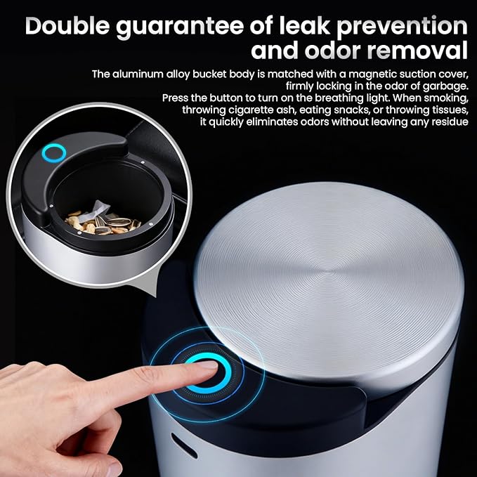 2 in 1 Car Air Freshener and Garbage Can Multifunctional Car Aroma Diffuser with Trash Bin Portable Car Odor Eliminator &amp Interior Organizer for Auto Truck SUV Vehicle(Black)