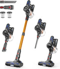 NADALY Cordless Vacuum Cleaner 500W 40KPA Stick Vacuum with 45min Runtime Anti-Tangle Self-Standing Vacuum Cleaners for Home Lightweight Vacuum for Hardwood Floor/Carpet/Pet Hair Bronzed Gold