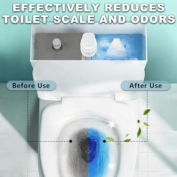 KUNAL 2 PCS Toilet CleanerAutomatic Toilet Bowl Cleaner with 1 PCS Toilet Tank Cleaner(Bottle Design) Long-Lasting Fresh ScentEffectively Reduces Scale And Odors