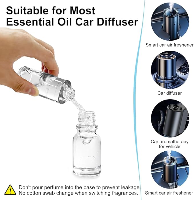 Car Air Freshener Refill – Long-Lasting Cologne Essential Dedicated Perfume Long Lasting Air Fresheners 6 Months– 160ML 4.8OZ/160ml Bottle Car Scent Diffuser