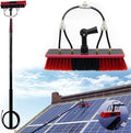 Window Cleaning Pole Water Fed Telescopic Brush Extendable Cleaner Conservatory Roof Window Cleaner Kit for Photovoltaic Panel Cleaning (35cm Brush Head 3.6-10.8m)7.2M/24FT