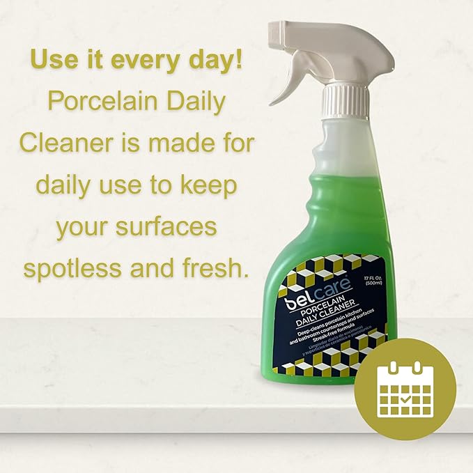 Porcelain Kitchen Countertop Cleaner &amp Bathroom Vanity Cleaner pH-Neutral Streak-Free Specially Formulated for Porcelain Surfaces – 17 fl oz