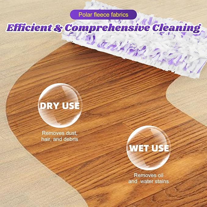 24 Pack Disposable Mop Pads for Power Mop™ Multi-Surface Mop Floor Cleaning Replacement Mopping Pads Refills