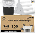 300 Count 7-9 Gallon Trash Bags 13 Micron Extra Thick 8 Gallon Medium Garbage Bags Unscented White Wastebasket Trash Can Liners for Bathroom Kitchen Home Office