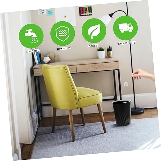 OUNONA 2pcs Small Trash Can Nordic Style Open Wastebasket Versatile Plastic Garbage Bin for Bedroom Office and Bathroom Combination