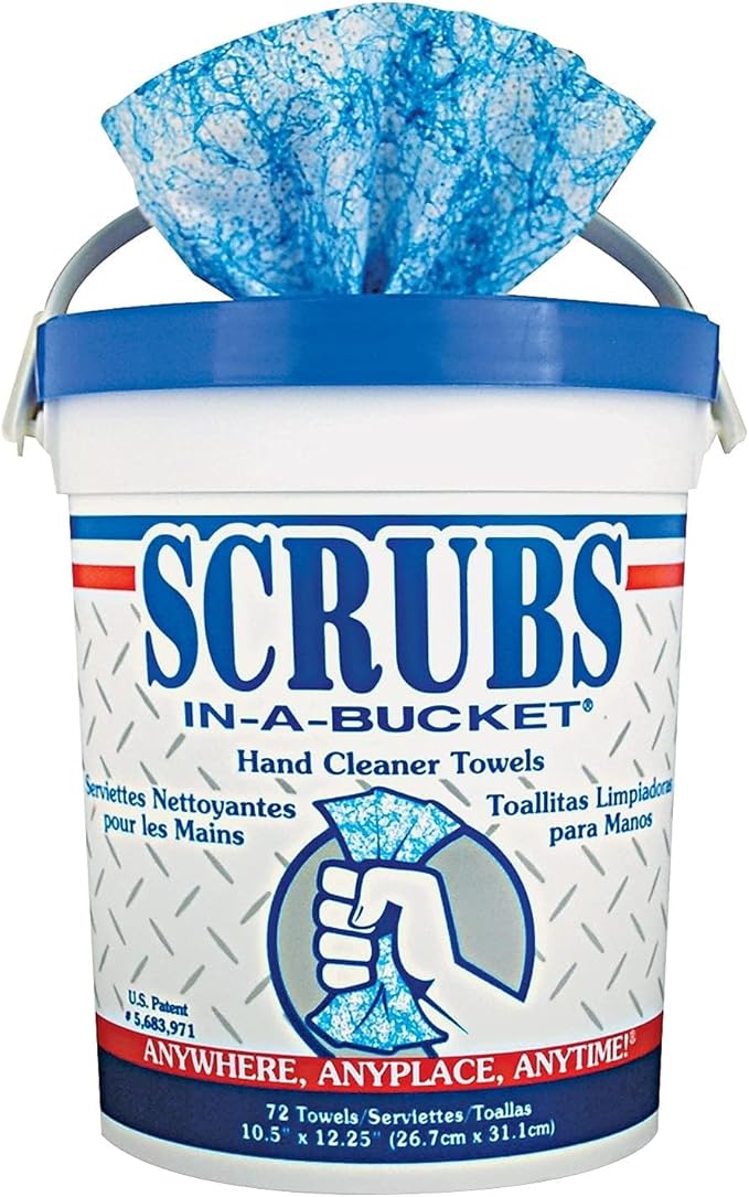 SCRUBS 42272CT Hand Cleaner Towels 72 /Tub 6 /CTBlue