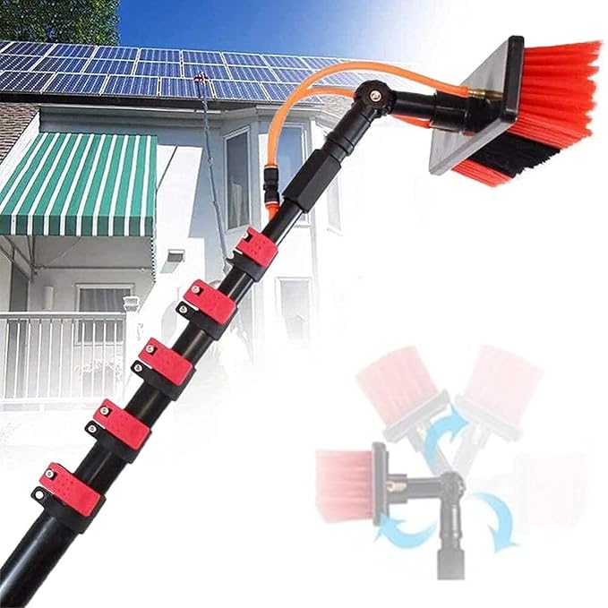 Water Fed Pole KitWindow Cleaning BrushWater Fed Telescopic BrushExtendable Cleaner Conservatory RoofCleaning Photovoltaic and Solar Panels30cm/55cm Brush Head Optionalbrushhead55cm-7