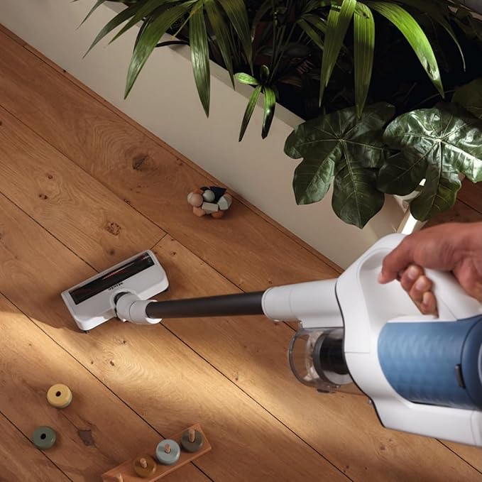 Miele Duoflex Vacuum Cleaner Cordless and Bagless Multi-Use Flexible Stick Vacuum with Attachable MultiFloor Brush in Brilliant White / Space Grey / Nordic Blue