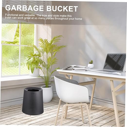 Luxshiny Environmental-Friendly Double Layer Garbage Container No Lid Ash-bin for Bedroom Living Room Office Small Waste Basket Fashion Simple Design