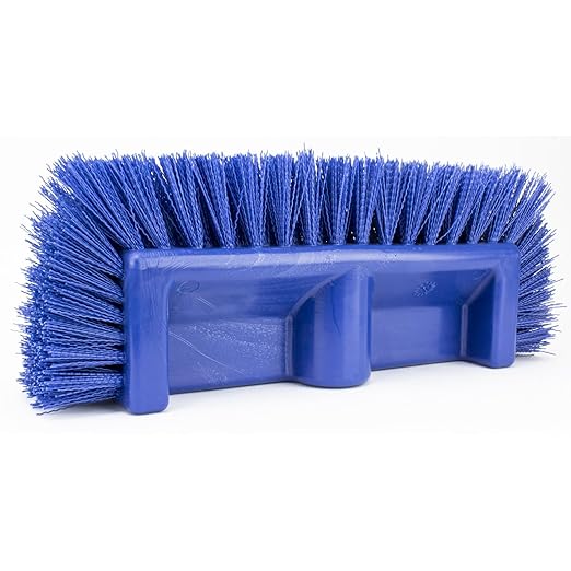 SPARTA Multi-Level Tile Scrub Brush 12 Wide Brush Head Heavy-Duty Tile Cleaning Brush with End Bristles for Commercial Tiles Tubs and Floor Plastic 12 Inches Blue (Pack of 12)