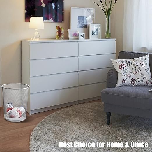 Silver Mesh Trash Cans 4 Gallon 10Pack Metal Wire Wastebaskets Waste Basket Trash Can Silver Mesh Trash Can for Office Recycling Garbage Container Bin for Office Home Bedroom