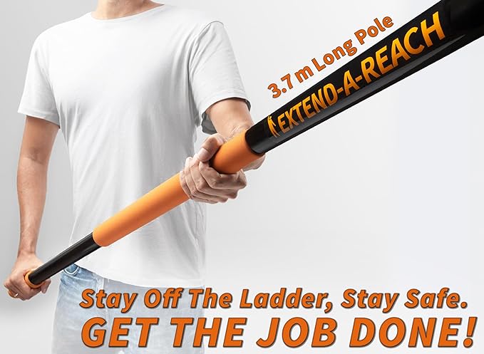 20 Foot High Reach Duster Kit with 4-12 ft Extension Pole // High Ceiling Duster Cleaning Kit with Telescopic Pole // Cobweb Duster // Feather Duster and Ceiling Fan Duster // The Ultimate Dusting Kit