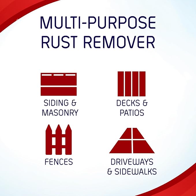 Iron OUT Liquid Rust Stain Remover Pre-mixed Quickly Removes Rust Stains from Concrete Vinyl and Other Outdoor Surfaces No Scrubbing Safe to Use Made in the USA 1 Gallon