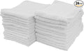 S&ampT INC. Multipurpose Cotton Terry Cleaning Towels for Home Automotive and Garage 14 Inch x 17 Inch White 24 Pack