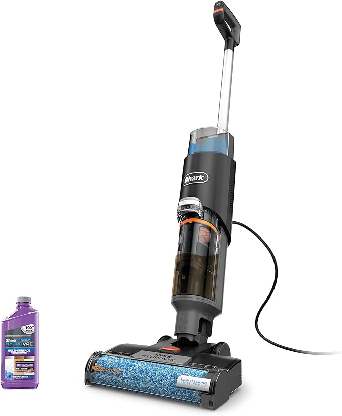 SHARK WD160 HydroVac MessMaster XL 3-in-1 Vacuum Mop &amp Self-Cleaning System for Multi-Surface Cleaning Perfect Hardwood Tile Marble Area Rug (RENEWED)