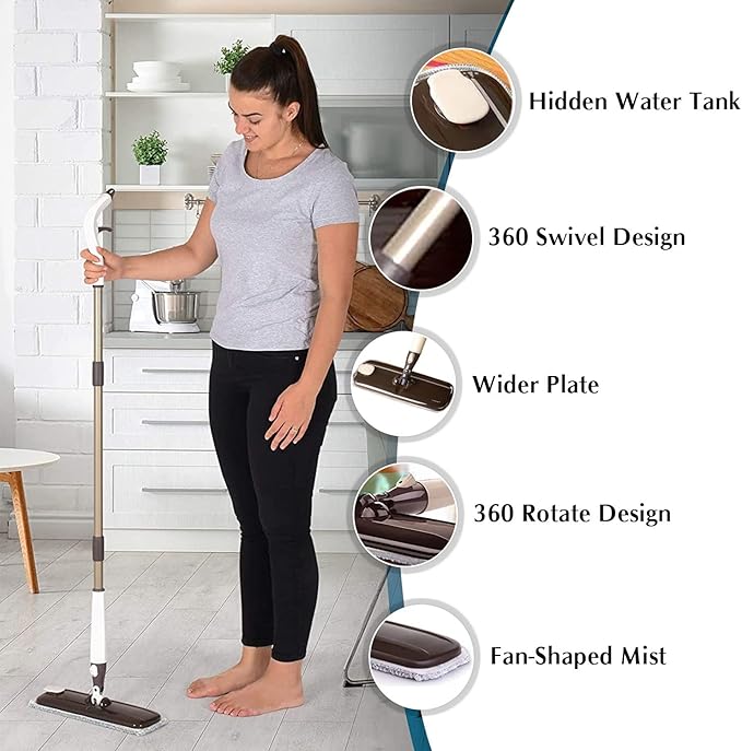New Magic Microfiber-Concealed Water Tank Spray Mop